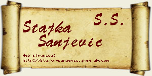 Stajka Šanjević vizit kartica